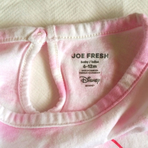 joe fresh x disney ariel little mermaid tie dye t-shirt 6-12 months baby girl - Picture 3 of 6